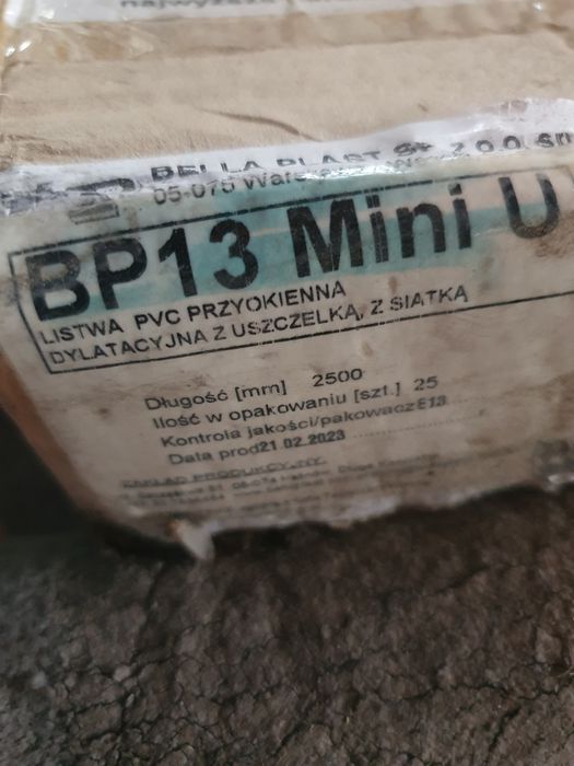 Listwa PVC przyokienna z uszczelką i siatką BP13 mini, bella plast
