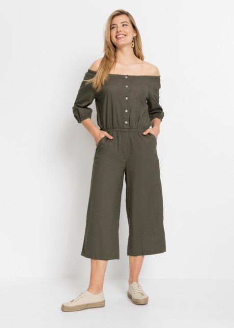 B.P.C kombinezon lniany khaki r.44