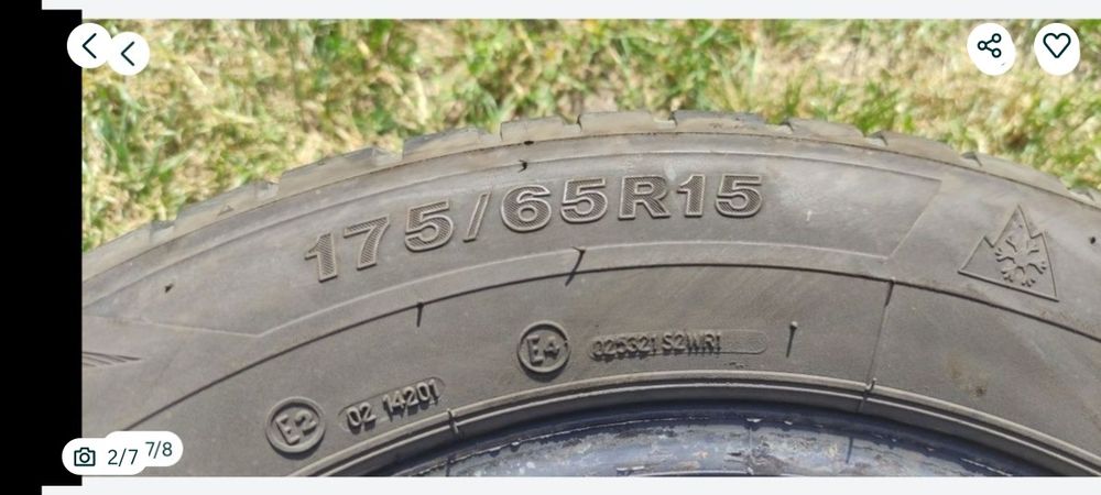 Opony zimowe z 2017r 5mm 175/65/15 Firestone N