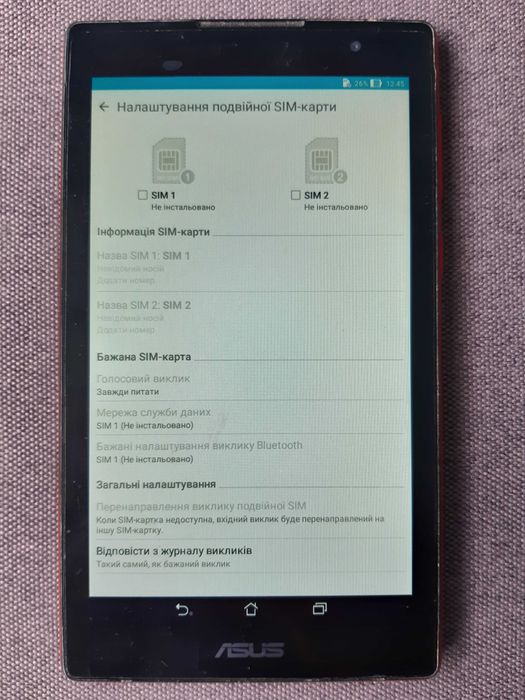Планшет ASUS ZenPad P01Y 3G (два слоти SIM-карт)