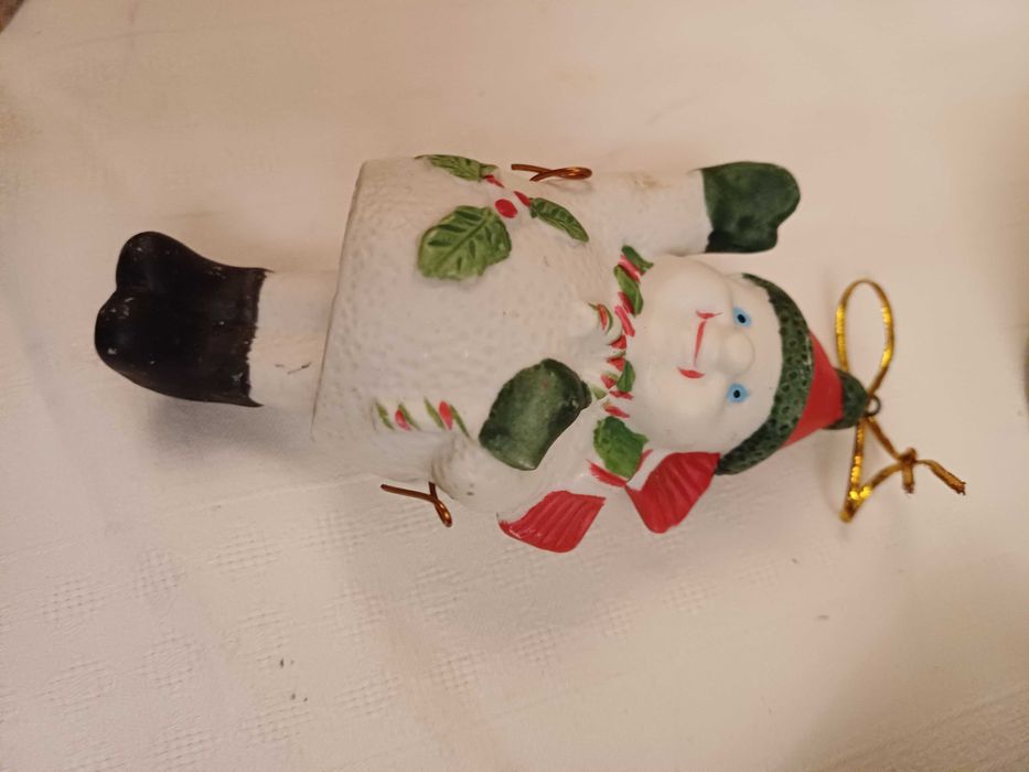 Ceramiczne mikołajki na choinkę 3 szt