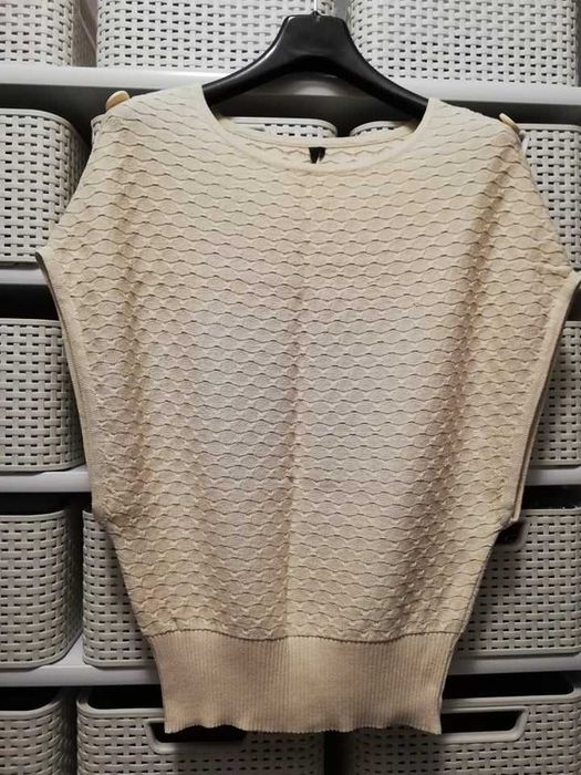 Beżowy SWETER nietoperz