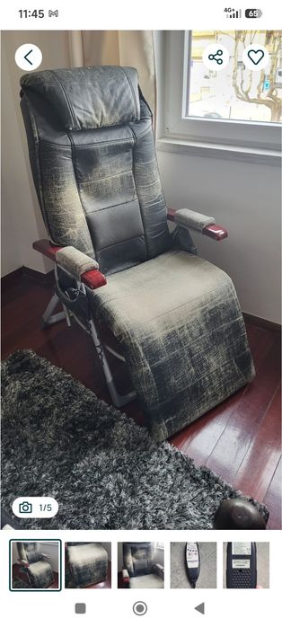 O cadeirão de massagem da marca Paradiso está a funcionar muito bem