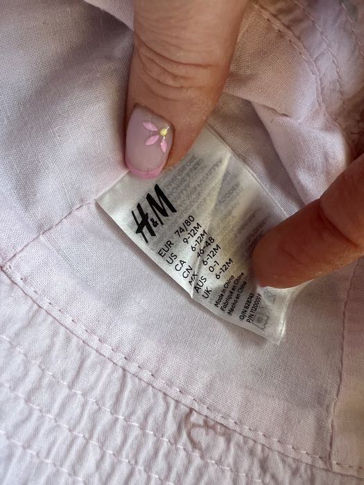 Kapelusz dziewczecy letni H&M r74/80