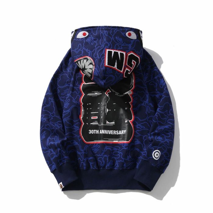 Зіп худі BAPE 30th Anniversary Line Camo Shark Hoodie/ кофта бейп акула