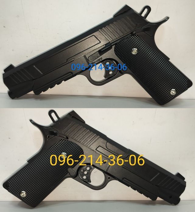 Детский мощный  пистолет Colt 1911 Tactical металлический стреляет