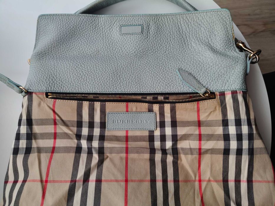 Torebka Burberry Sky Blue Cale Hobo bag purse