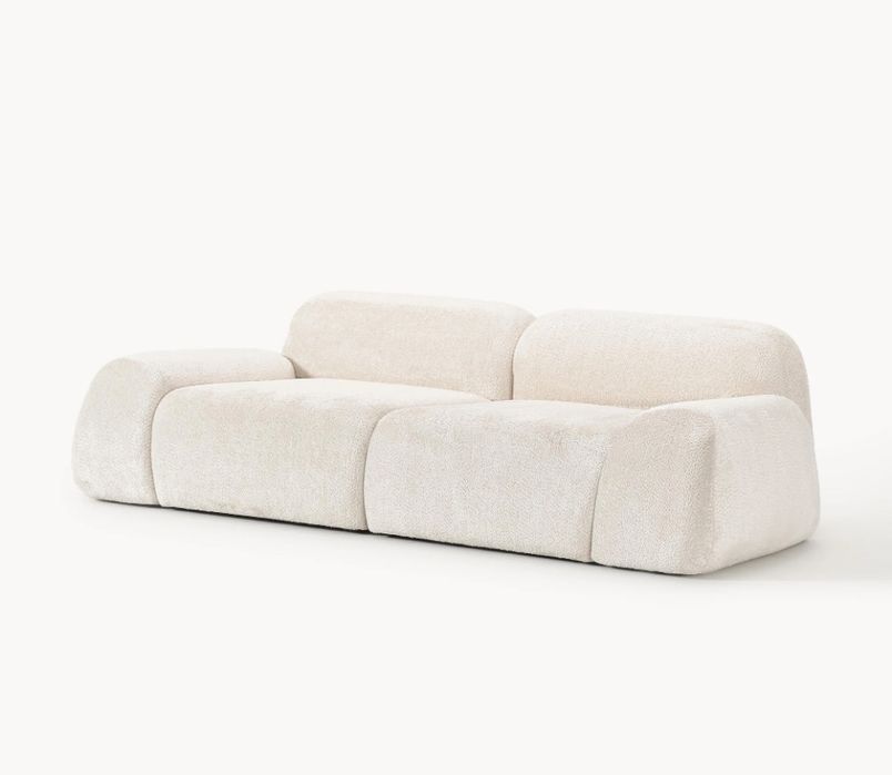 Sofa modułowa Teddy-Bouclé Wolke (3-osobowa)