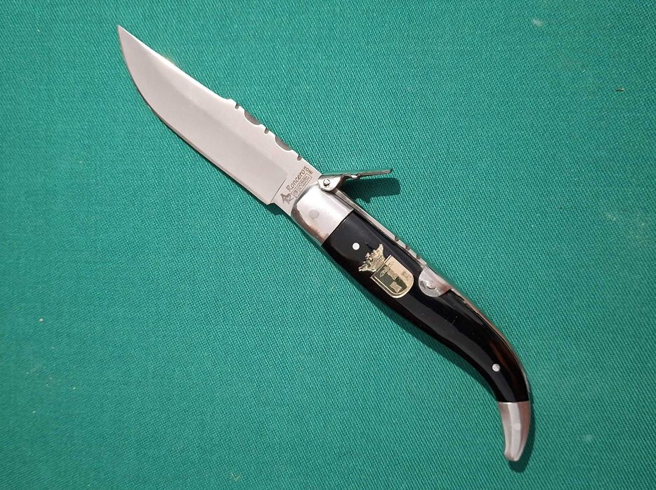 Canivete/Navalha artesanal Roncero Albacete, com logotipo, bolsa, NOVO