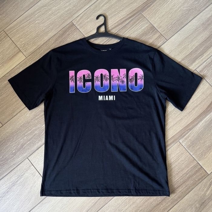 Нова чорна футболка ICONO Miami (розмір XXL, з бірками)