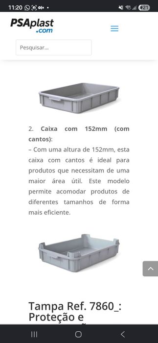 Tabuleiros para transporte de alimentos