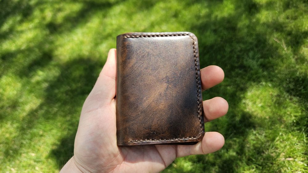 Borubar Skóroszyj - mini portfel z cielęcej skóry