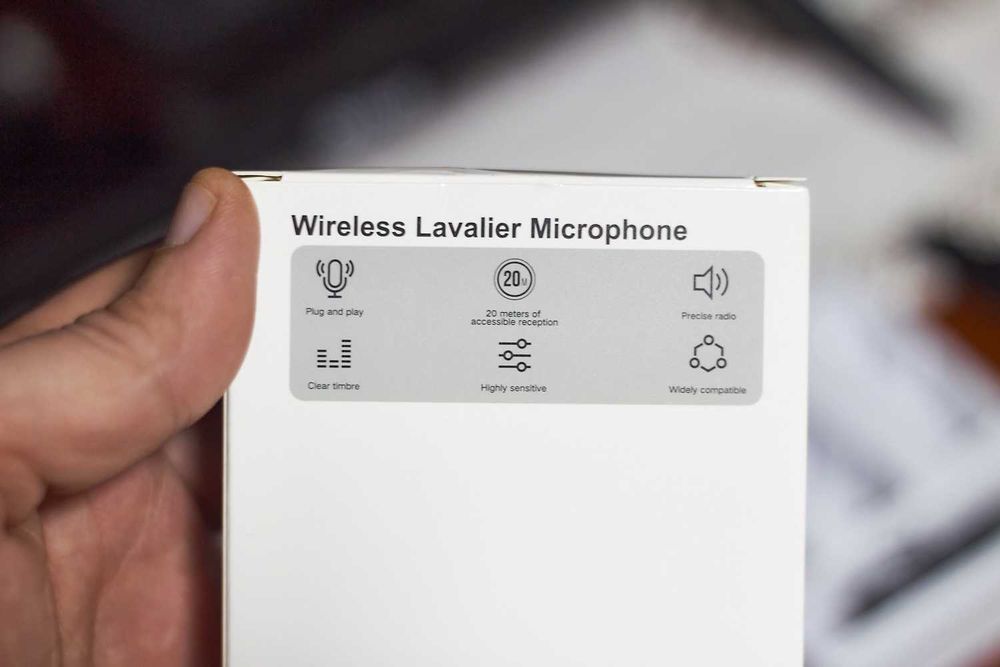Mic Lapela Sem Fio - iPhone Lightning c/ Redução de Ruído