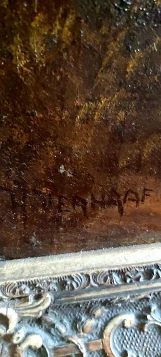 Obraz olejny na płótnie antyk.