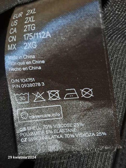 Legginsy z zamkiem H&M 50 52 54