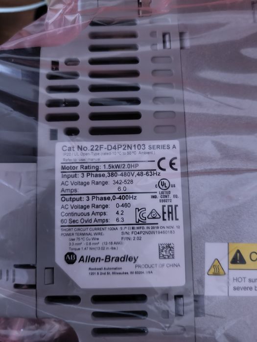 Variador Allen Bradley powerflex 4M