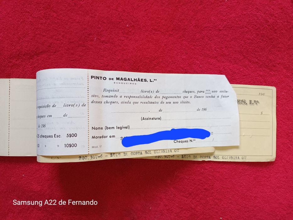 Vendo caderneta de cheques