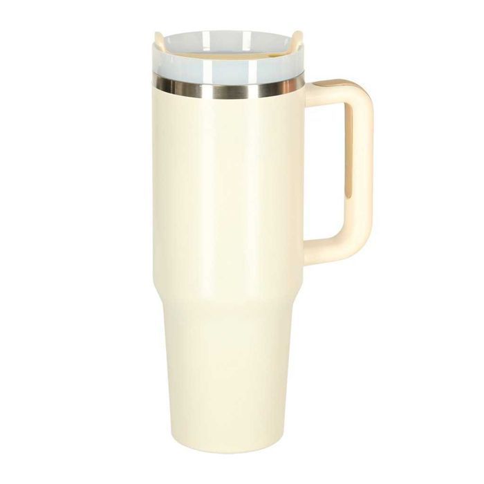 Duży Kubek Termiczny ze Słomką na Kawę Herbatę Wodę Termos 1200 ml