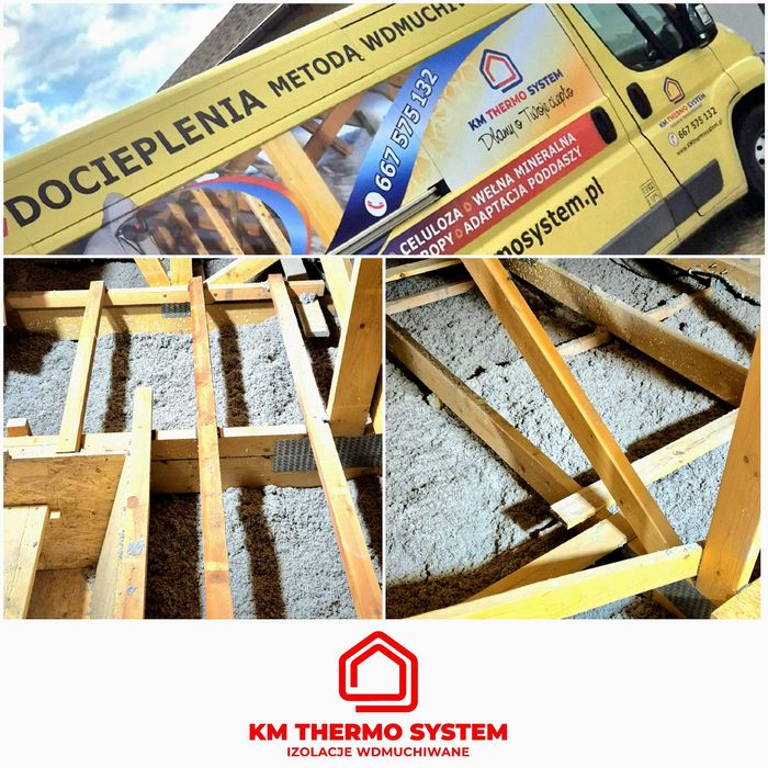 Ocieplenie Poddasza Wdmuchiwanie Docieplanie Celuloza Wełna izolacja