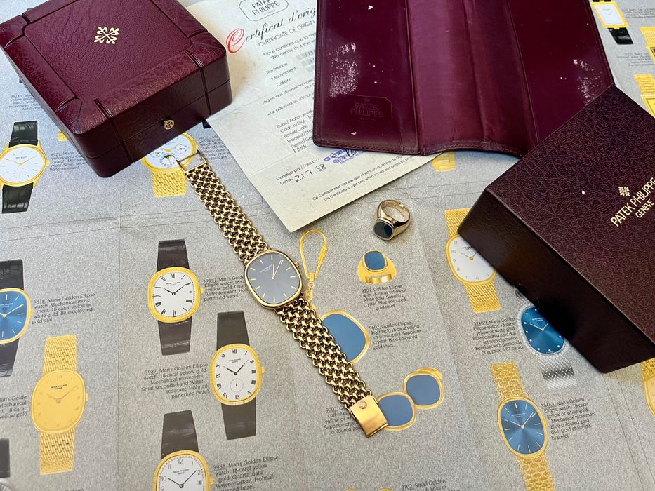 Patek Philippe Golden Ellipse 3738  oraz sygnet Patek Philippe Fullset
