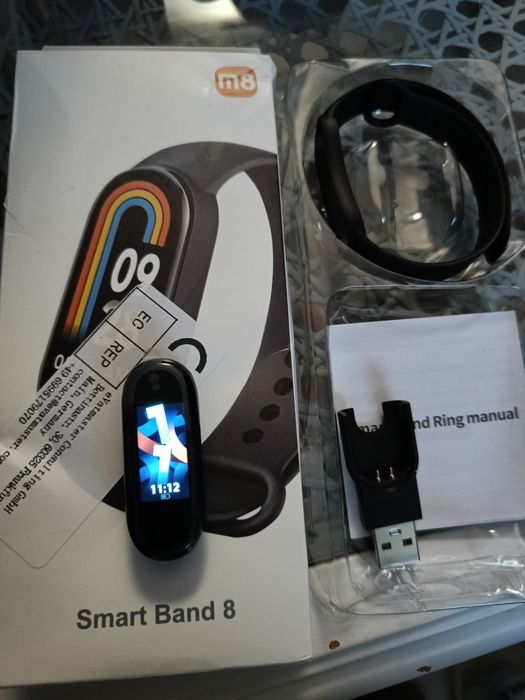 Nowy M8 Smartwatch Smartand, zegarek,opaska pomiar tlenu,pasek gratis.