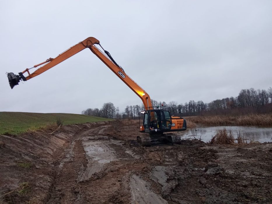 Kopanie czyszczenie stawów koparka long