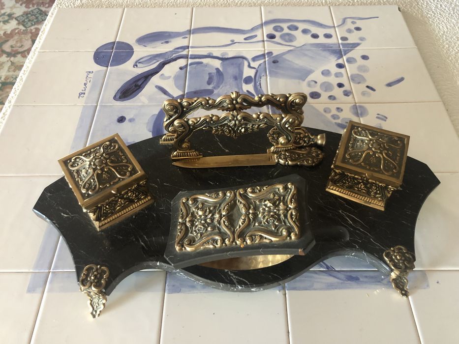 Conjunto antigo de escritorio