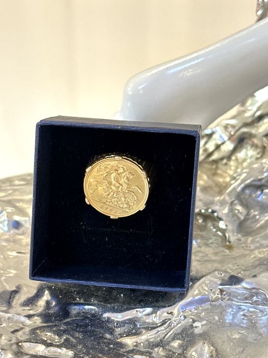Anel de ouro Meia libra 19k/22k