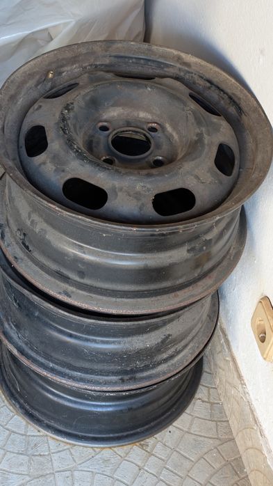 3 Jantes de ferro 14" furação 4x100