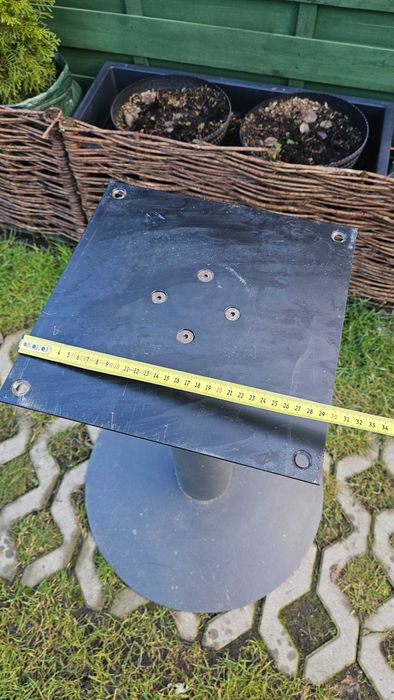 Stalowa podstawa do stołu 70 cm – ciężka, stabilna, czarna