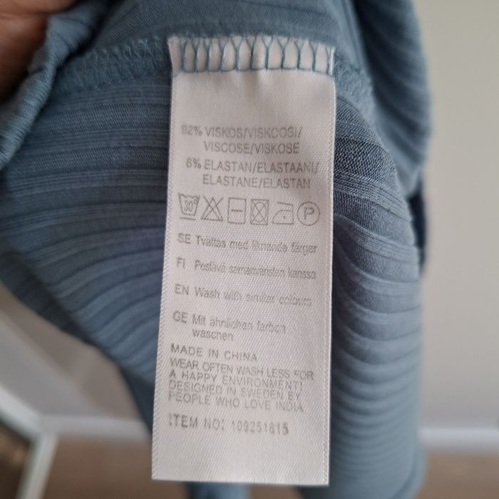 Indiska letnia sukienka niebieska midi z wiskozy S M 36 38 h&m reserved c&a