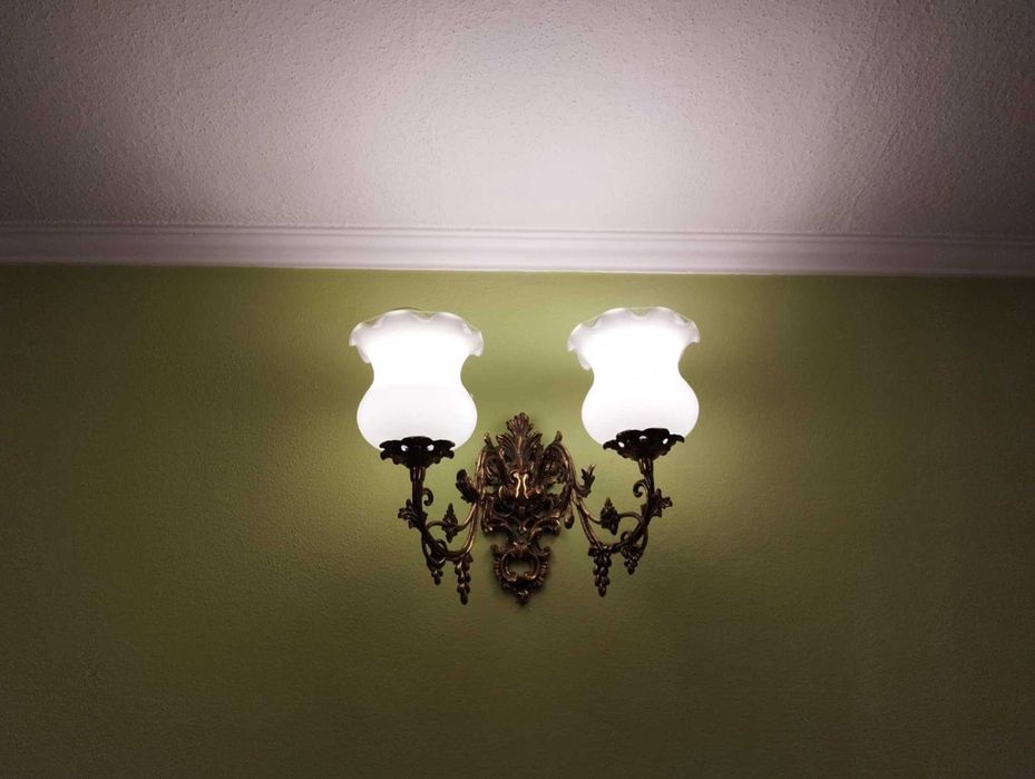 Kinkiet mosiężny ozdobny