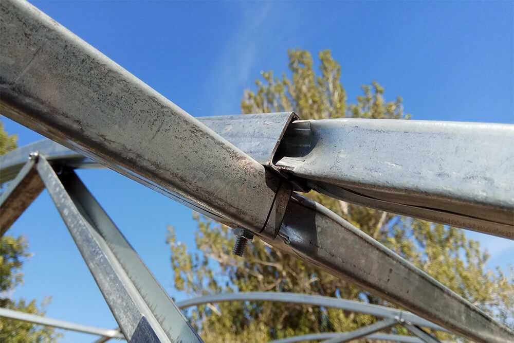 Duży tunel gospodarczy o wymiarach 5x12 z poliwęglanem 4 mm SOLIDY