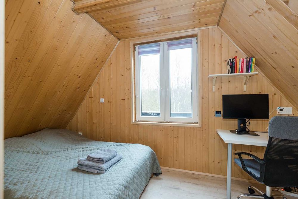Domek drewniany na wynajem dla maks. 6 osób | balia ogrodowa | sauna