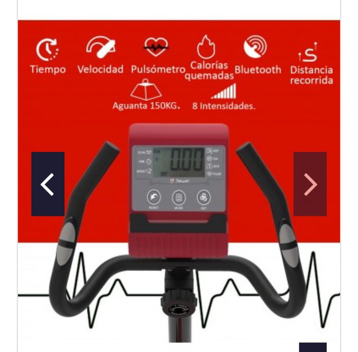 Bicicleta ergométrica - 8 níveis de intensidade  / comexao  APP