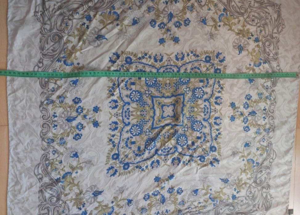 100% jedwab apaszka 84x84 błekit