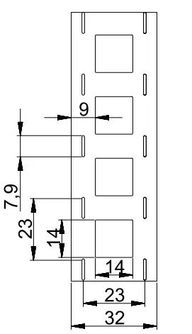 Нікелева стрічка 2P під холдери 21700 | 2P 2×23мм, 32мм ширина