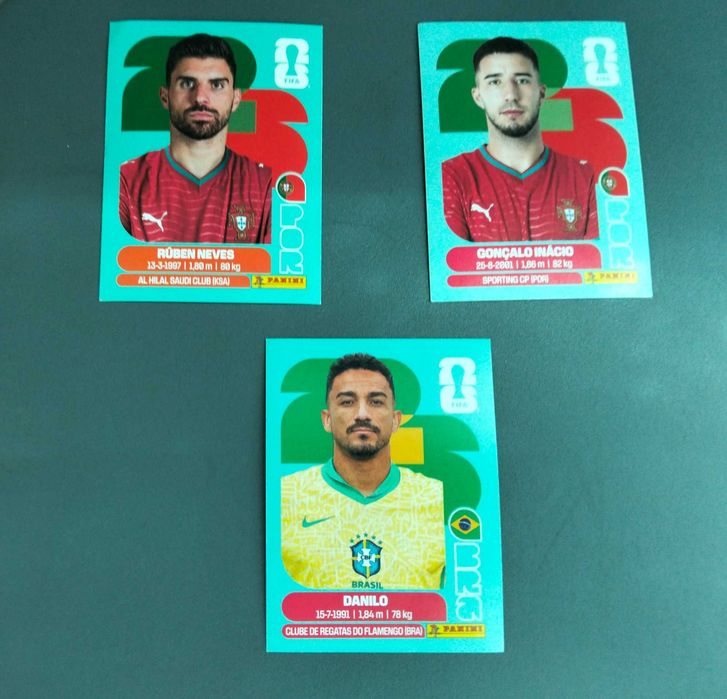 Cromos de Portugal e Brasil do Mundial 2026