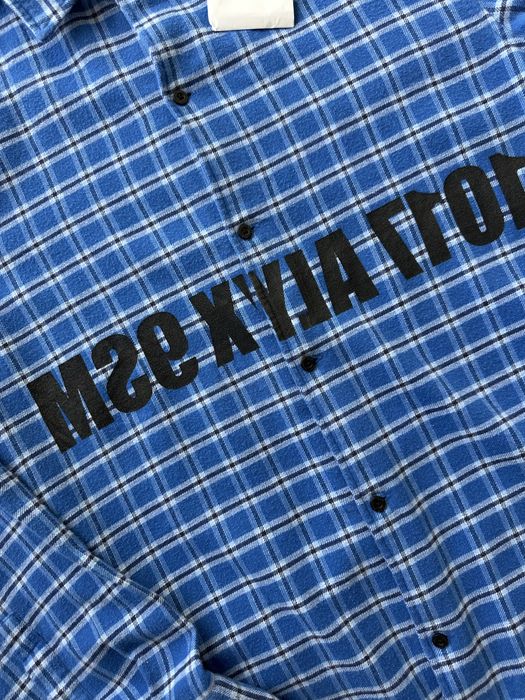 Оригінальна чоловіча рубаха 1017 ALYX 9SM Checked Flannel Shirt Blue Overshirt
