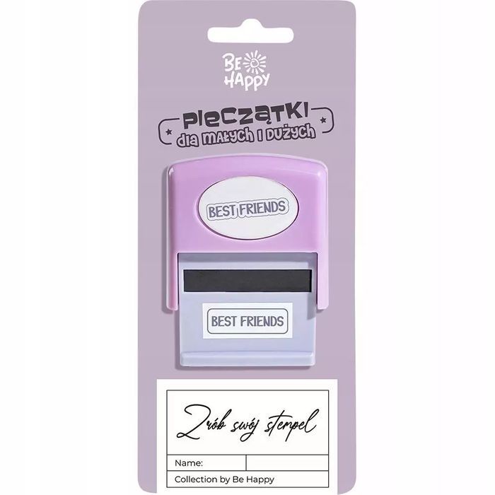 Pieczątka dla dzieci z napisem best friends. Be-Happy Gifts. Nowy Produkt