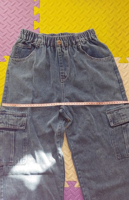 Джинси карго для дівчинки, широкі джинси