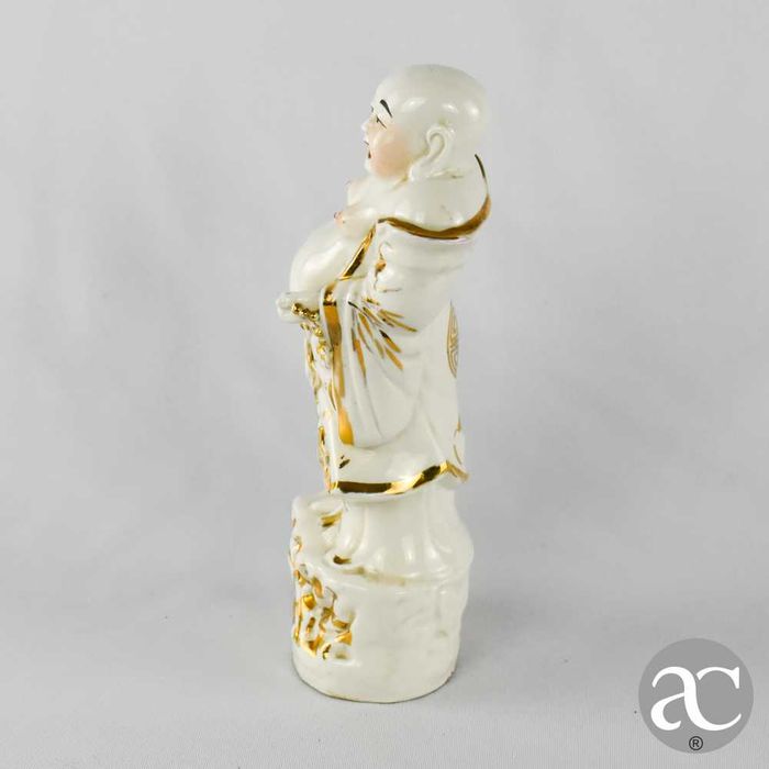 Buda em pé, porcelana da china, Circa 1970