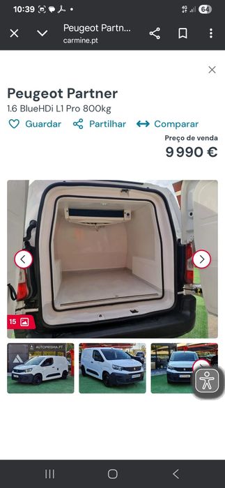 Pegeot Partner frigorífico