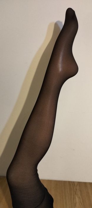 Rajstopy den 20 gładkie czarne lycra zestaw 5 sztuk