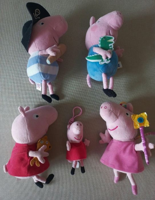 Swinka Peppa George 5 x maskotki brelok