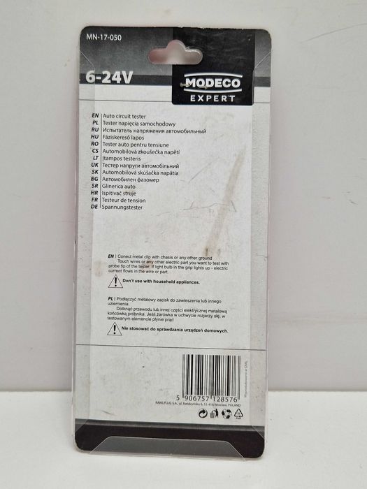 Tester napięcia samochodowego próbnik Modeco Expert MN-17-050