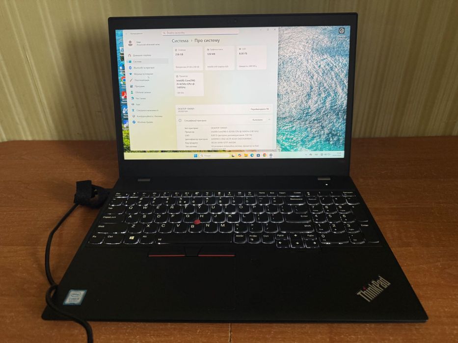 Ноутбук Lenovo T580 core i5 8gen Fulhd IPs