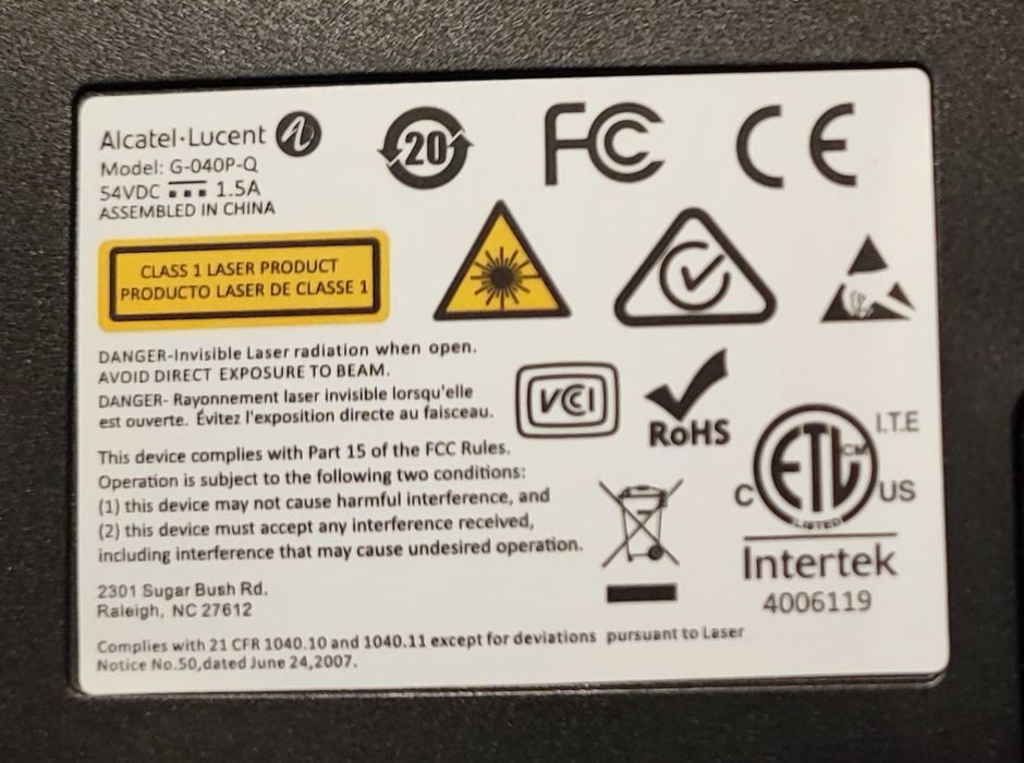 Modem switch sieciowy " Nokia " ISAM ONT G-040P-Q
