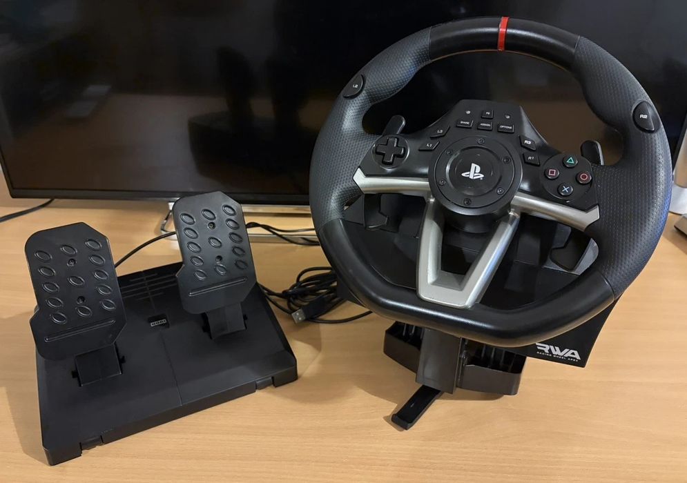 Volante licenciado oficial PlayStation
hori rwa racing wheel apex na caixa