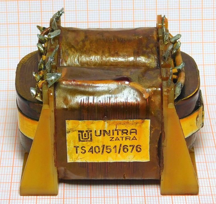 Transformator sieciowy 13,7V 9,2V 6,5V TS40  UNITRA ZATRA [R1]L3